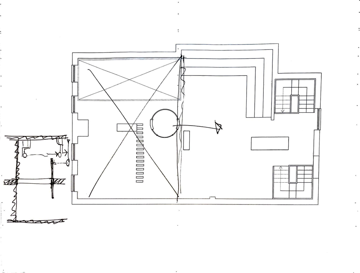 Plan study: double-height void and circulation