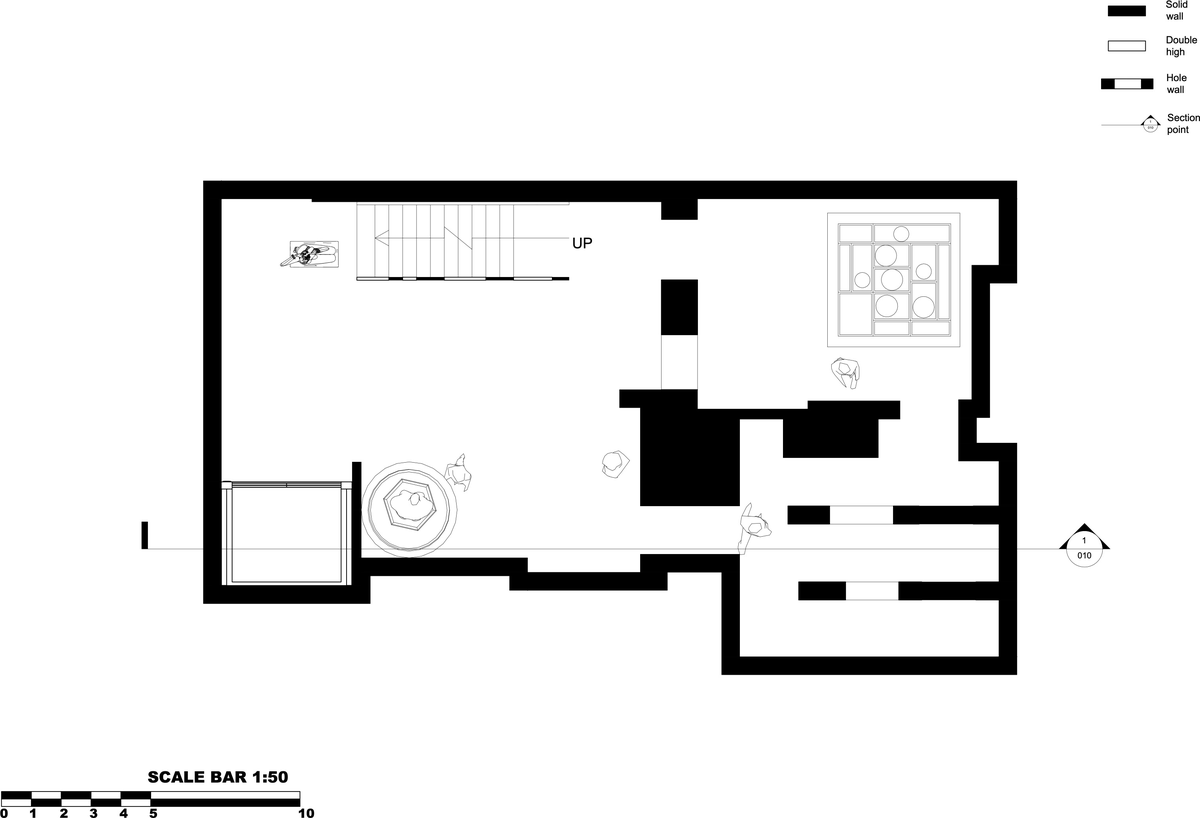 Basement: sales area, 1:50