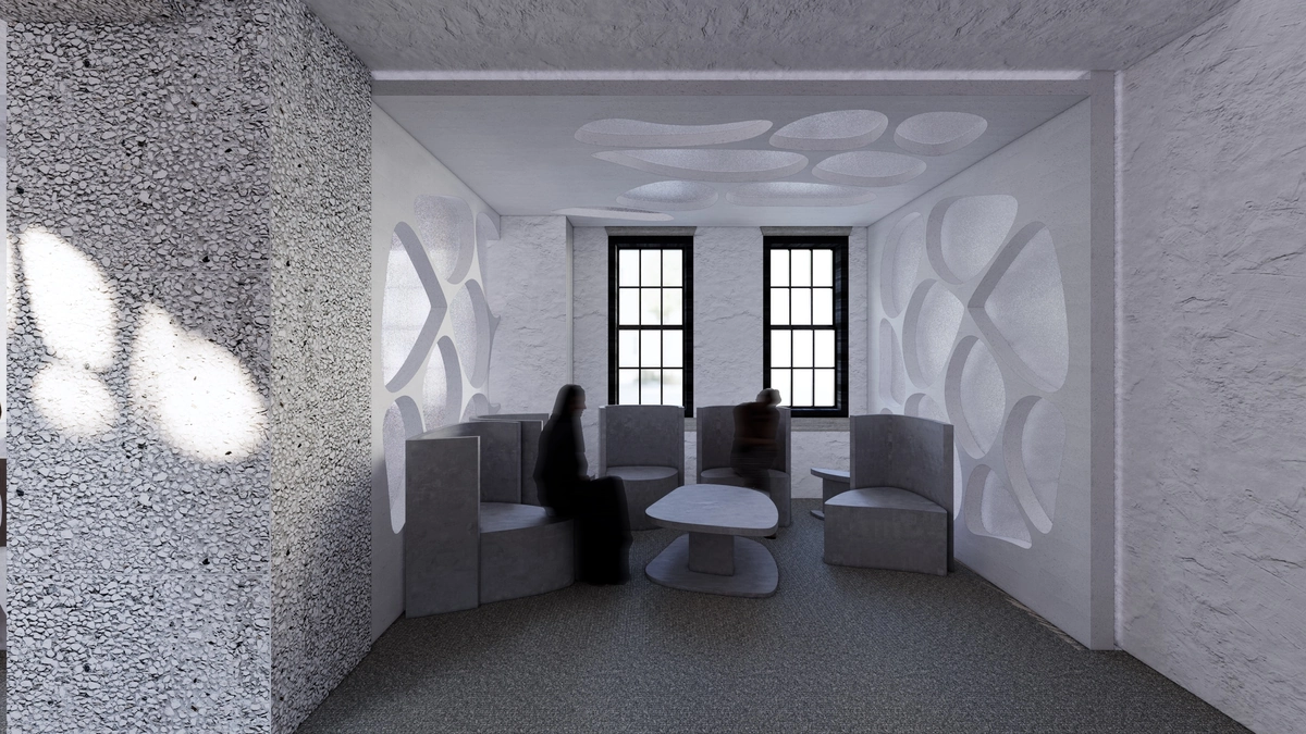 L01: meeting area for five by the sash windows