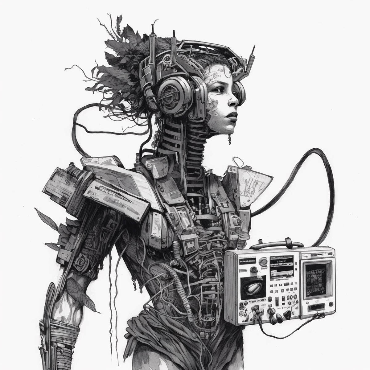 A disciple carrying the device
