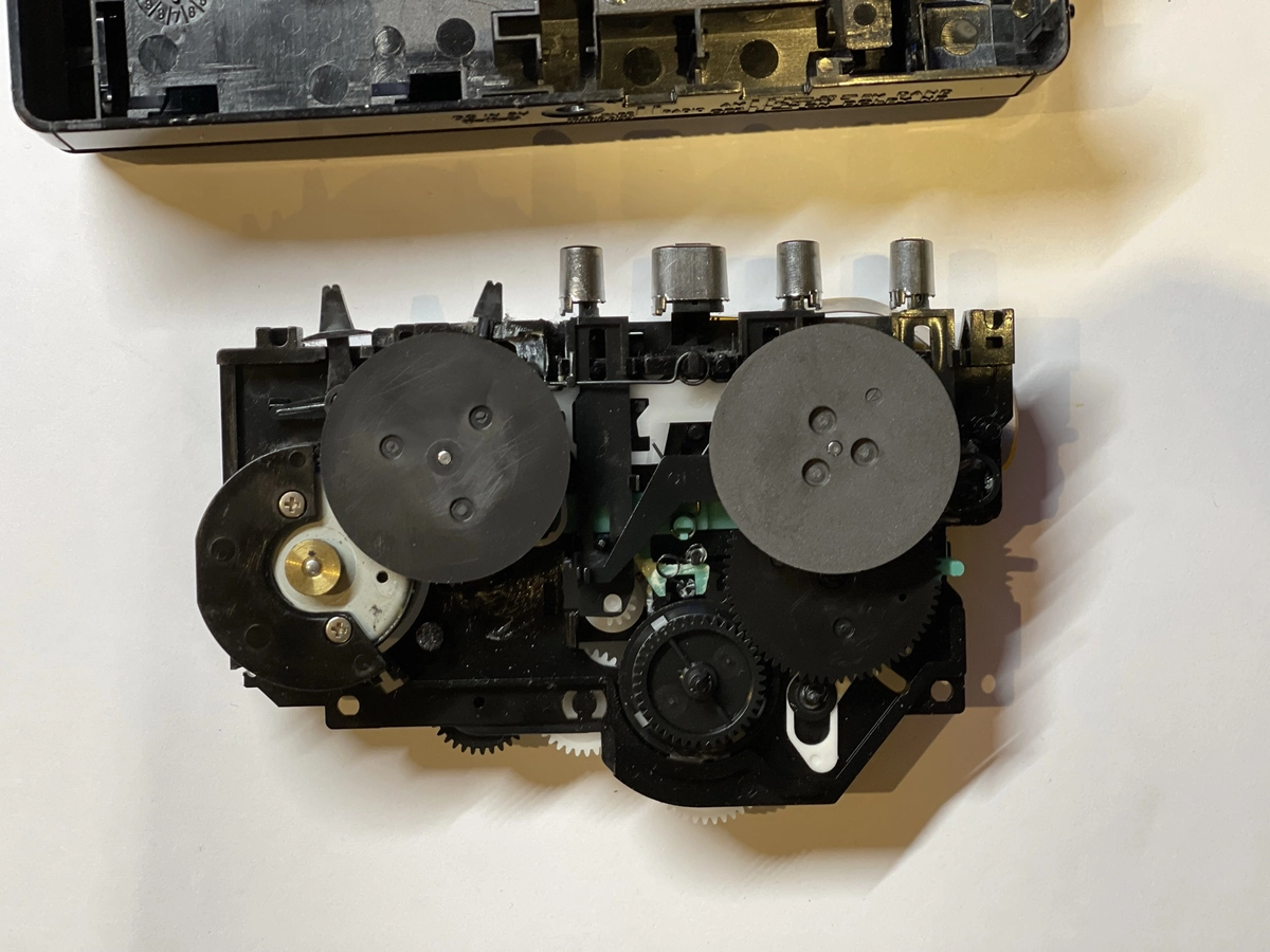 Tape mechanism, from above