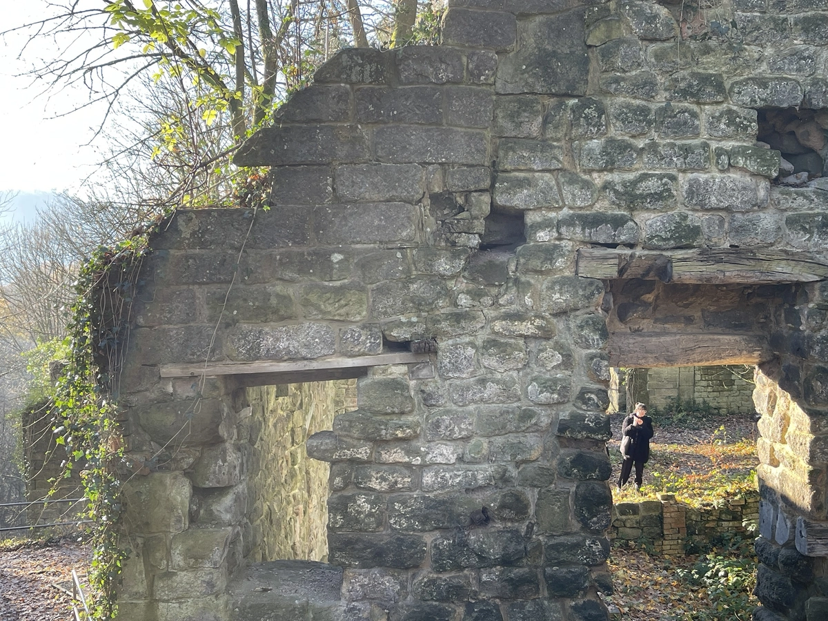 Window opening with timber lintel